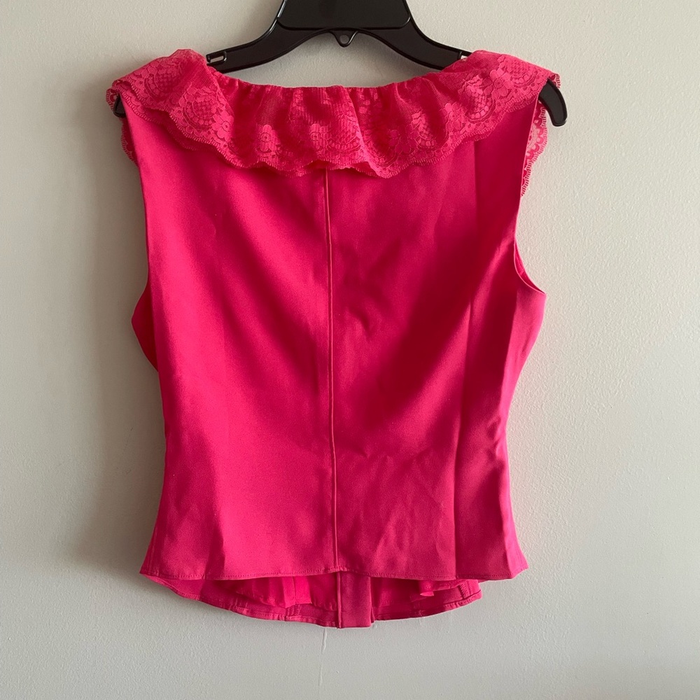 GUIZIO Paloma Lace Top - Fatale Pink XS - Picture 3 of 6